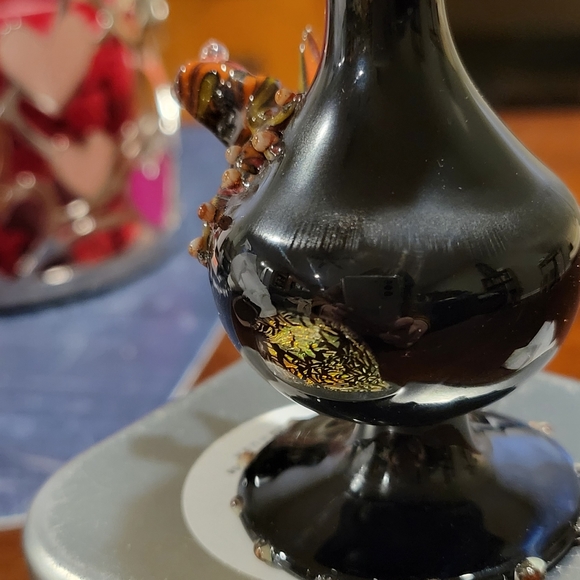 Blown glass perfume vial with frog 🐸 - Picture 4 of 6